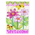 thumbnail image 1 of Carolines Treasures PJC1048CHF Flower Welcome Flag Canvas House Size, 1 of 1