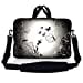 thumbnail image 3 of LSS Sac Pochette pour Ordinateur Portable 17-17,3 Pouces Compatible avec Acer, Asus, Dell, HP, Sony, MacBook et Plus / Étui de Transport avec Poignée et Bandoulière Ajustable, Papillon à Dégradé Contrasté Foncé, 3 of 4