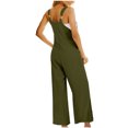 thumbnail image 5 of RKSTN Jumpsuits for Women New Fashion Halter Sleeveless Zipped Pockets Loose Plus Size Rompers Casual Summer Wide Leg Solid Color Long Jumpsuits, 5 of 5