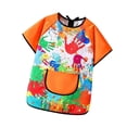 thumbnail image 2 of DOLITY Kids Art Smock Children Artist Painting Apron for Art Class Drawing Handwork Orange M, 2 of 9