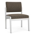 thumbnail image 1 of Fauteuil d'Appoint Sans Accoudoirs Lenox en Acier pour Réception / Acier Argenté / Brun, 1 of 5