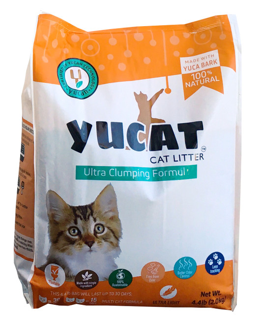 Yucat Litière pour Chat Ultra Agglomérante Sac de 4,4 Livres