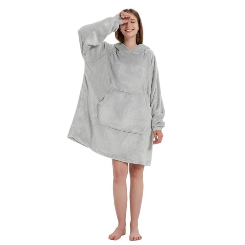 Sweat à capuche portable Marina Decoration avec manches et poche géante, couverture à capuchon surdimensionnée en peluche confortable pour adultes