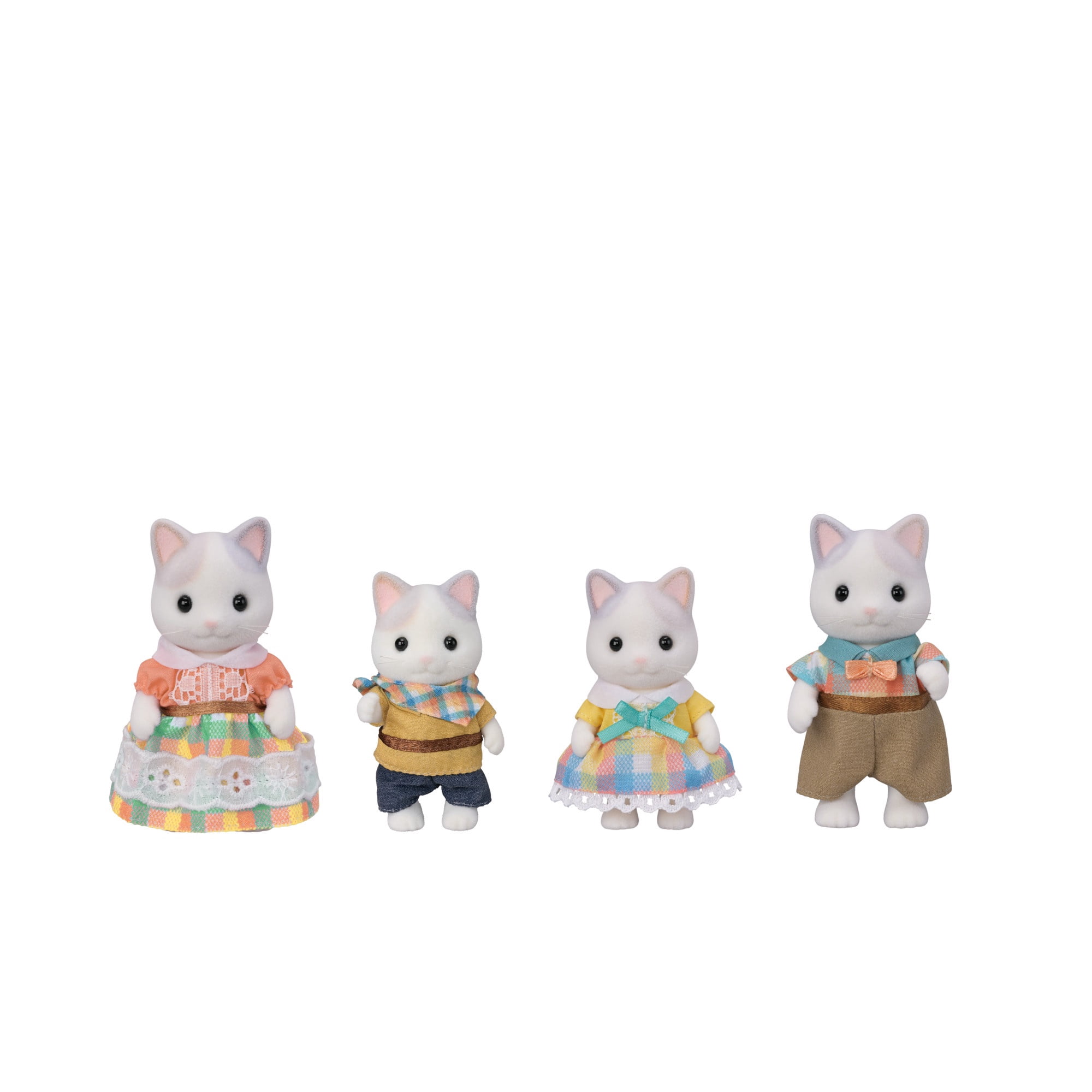 Calico Critters Latte Cat Family, lot de 4 figurines de collection