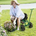 thumbnail image 3 of Costway Chariot de Jardin Roulant Siège de Travail de Jardinage Extérieur avec Hauteur Réglable et Rangement pour Outils, 3 of 10