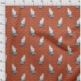 thumbnail image 4 of oneOone Polyester Spandex Orange Fabric Animal Cat With Text Texture Fabric For Sewing Printed Craft Fabric By The Yard 56 Inch Wide, 4 of 4
