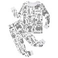 thumbnail image 1 of Boys Outfits&Set Kids Handmade Doodle Sketch Coloring DIY Hand Painted Round Neck Long Sleeve Set for Play and Imaginative Expression, 1 of 4