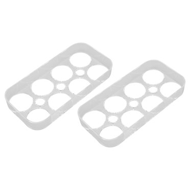 Refrigerator Egg Tray, Durable Plastic Independent Slots Large Capacity Egg Holder 8 Grids Widely   for Dining Table