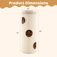 thumbnail image 3 of Gymax 49'' Barrel-Shaped Kitten Condo w/ Removable Padded Top Perch Bamboo Mat, 3 of 9