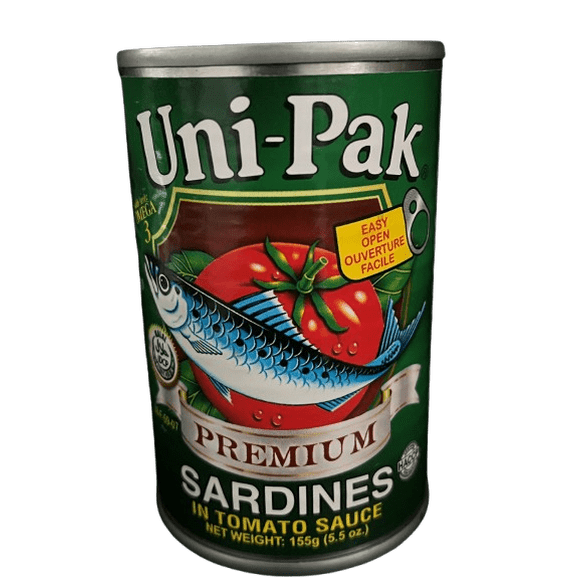 Uni-Pak Premium Sardines in Tomato Sauce 155g, Contains: Fish