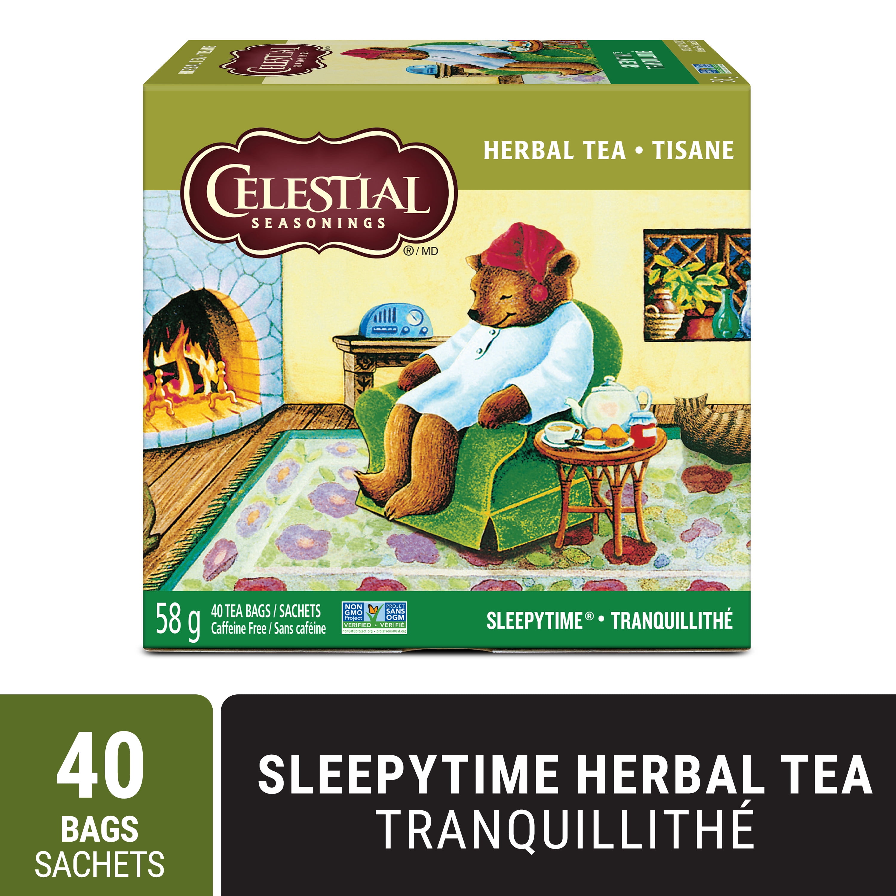 Celestial Seasonings Sleepytime Wellness Tea, Caffeine Free Herbal Tea