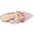 thumbnail image 4 of BLISSFUL STEP Women's Glitter Pointy Toe Flats Mules, 4 of 7