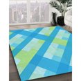 thumbnail image 3 of Ahgly Company Tapis de Zone Carré Lavable en Machine, Turquoise Foncé Vert, 8 Pieds Carré, 3 of 7
