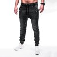thumbnail image 4 of B91xZ Jeans pour Hommes Coupe Ajustée Classique à Fermeture Éclair Biker Coupe Régulière Jean, Noir G, 4 of 5