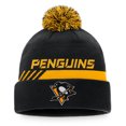 thumbnail image 1 of Pittsburgh Penguins Fanatics Authentic Pro Locker Room Beanie Cuff Pom Toque, 1 of 2