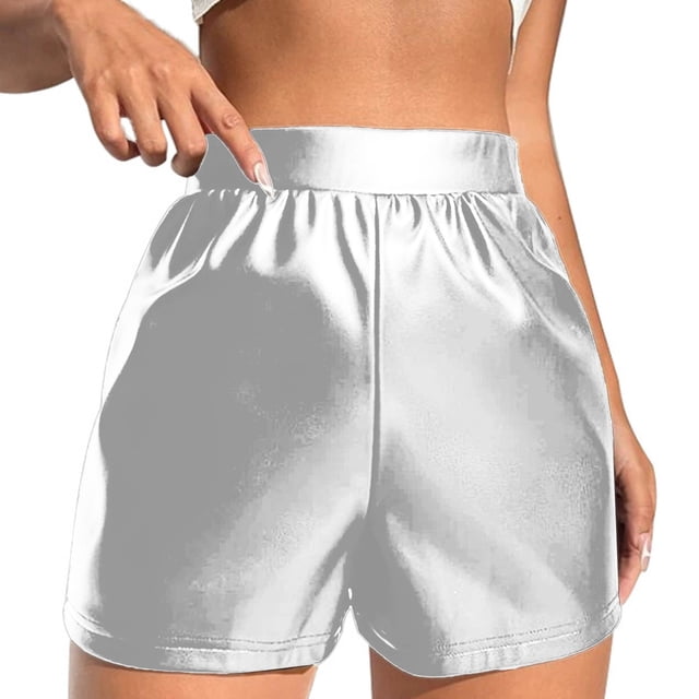 Clearance Sale 2025 Intimates Ladies Leather Shorts Multi Colored High Waisted Stretch Casual Shorts