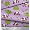 thumbnail image 2 of Soimoi Cotton Poplin Fabric Tree & Dog Kids Print Sewing Fabric Yard 42 Inch Wide, 2 of 3