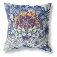 thumbnail image 1 of Vase Tournesol Correspond Coussin en Tissu Intérieur / Extérieur -Bleu Gris Jaune Rouge 16x16, 1 of 3