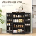 thumbnail image 4 of HOMCOM Armoire de Garde-Manger de Cuisine Armoire de Rangement avec Tablettes Ajustables Noir, 4 of 10