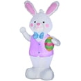 thumbnail image 2 of Gemmy Easter Bunny Holding Easter Egg Airblown Inflatable Easter Rabbit, 2 of 2