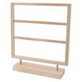 thumbnail image 4 of Earring Display Stand, Earring Organizer Stand, Log Color Wooden Earrings Jewelry Holder Earring Holder With Wood Basic Stand Storage Display For Hanging Earrings, 4 of 8