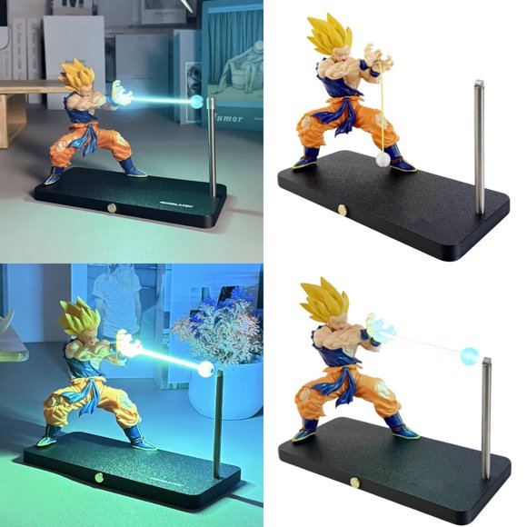 Dragon Ball Kakarotto Son Goku Kamehameha Wave Magnetic Light Lamp Model Ornament Anime Peripheral Toys Gifts