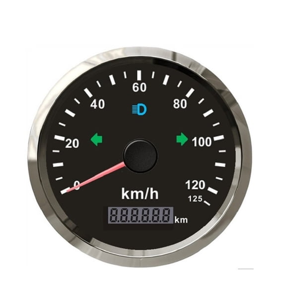 GPS Speedometer 85mm Speed Gauge With Red Yellow Backlight Left Right Turning Light For Car Boat Truck Overspeed Buzzer Alarm ,Universal Compatibility