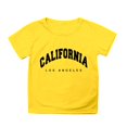 thumbnail image 3 of AJIWYH Chemises à Manches Courtes pour Filles, T-Shirt à Manches Courtes Ample à Col Rond Imprimé Décontracté Mode pour Garçons et Filles, Polos à Manches Courtes pour Filles de 7-8 Ans, Jaune, 3 of 3
