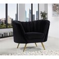 thumbnail image 2 of Meridian Furniture Margo Fauteuil en Velours Noir, 2 of 6