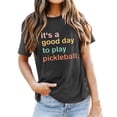 thumbnail image 1 of A Female Pickleball Player T Shirt With Letter Prints, 1 of 3