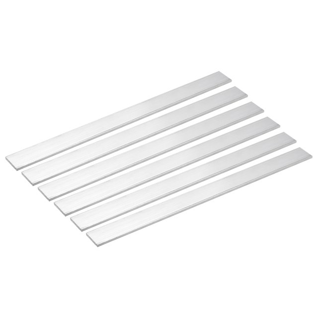 Unique Bargains Square Aluminum Flat Bar, 6 Pack 1/8' Thickness 1-3/16' Width 12' Length