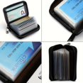 thumbnail image 3 of PU Leather Credit Card Holder Card Bag, Zipper Wallet With 20 Card Slots, Ideal Gift For Men, 3 of 6