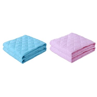 DEBGFS 1 Pack Large Size 50*70cm Bed Pads Washable Waterproof Mattress Protector Reusable Pee Pads for Bed Wetting Toddlers Adults Elderly Women or Kids Children Waterproof Mattres,blue*1 pink*1