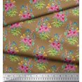 thumbnail image 2 of Soimoi Viscose Chiffon Fabric Leaves & Floral Decor Fabric Printed Yard 42 Inch Wide, 2 of 3