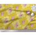 thumbnail image 2 of Soimoi Poly Georgette Fabric Leaves, & Rose Floral Print Fabric by the Yard 42 Inch Wide, 2 of 3