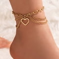 thumbnail image 1 of EGNMCR Layered Anklet Beach Heart Pendant Necklace For Womens A anklet, 1 of 2