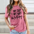 thumbnail image 2 of LUOGENLI T-shirts pour Femme pour Femmes Dames Mode Décontractée à Lettres Imprimées Col Rond Manches Courtes T-Shirt Haut T-shirts pour Femmes T-Shirt Graphique Fête de la Saint-Patrick TTTG, 2 of 4