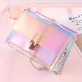 thumbnail image 5 of BESTOYARD Sac à Main Transparent pour Femme, Sacs à Chaîne Colorés, Sacs Arc-en-Ciel, Mini Sac en Gelée Transparent (Rose), 5 of 5