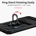 thumbnail image 5 of KOMI Designed for Google Pixel 9 Pro, Military-Grade Drop-Proof Case with Sliding Camera Cover and Ring Kickstand, Heavy Duty Shockproof Full Body Protective Phone Case, Black, 5 of 5