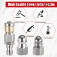 thumbnail image 4 of relayinert 4piece Robust And Durable Sewer Jetter Nozzle Wide Application Efficient Cleaning Universal Fit, 4 of 6