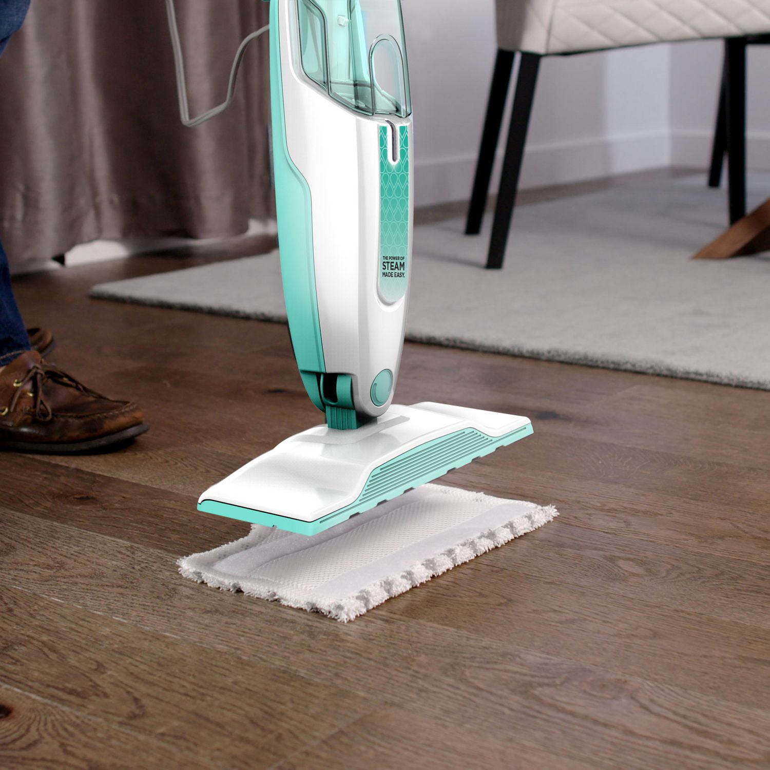 Shark S1000C, Steam Mop with Removable Water Tank, Seafoam/White, 1050W