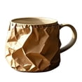 thumbnail image 1 of Minimalist Paper Bag Design Ceramic Mug Unique Pleated Texture Novelty Coffee Cup for Home and Use, 1 of 4