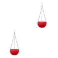 thumbnail image 4 of kurtrusly 2pieces Hanging Flower Pot – Easy To Maintain And Not Easy To Deform Removable Hanging Chain Plastic Hanging Flower Pots red 2Set, 4 of 6