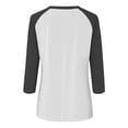 thumbnail image 4 of FNFYFH Liquidation Walmart + Offres de la Semaine T-Shirts de Baseball à Manches 3/4 pour Femmes 2025 Été Décontracté Col Rond Chandail Athlétique Manches Raglan Hauts Légers Blouses à Empiècements, 4 of 7