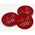 thumbnail image 3 of Inkdotpot Made With Love Text Bottle Tag Real Silver Foil Favor Hang Tags 50 Pack, 3 of 6