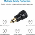 thumbnail image 3 of MYG Dual USB Charger DIN Plug Socket Adapter for BMW Motorcycle Accessary, 3 of 9