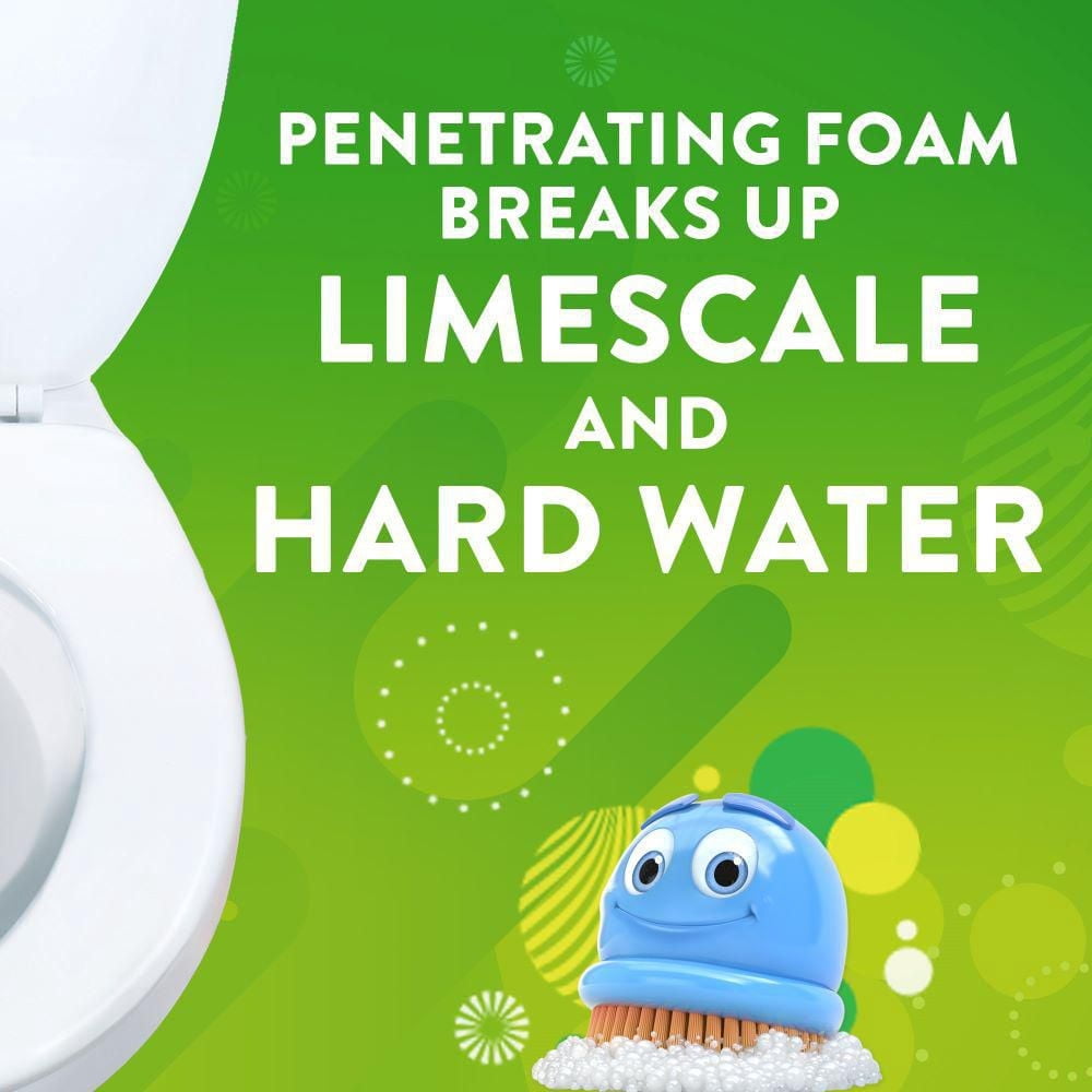 Scrubbing Bubbles Brosse Fraîcheur Toilette Nécessaire de départ, Comprend 1 manche, 2 recharges de tampons pour gros travaux et un crochet de rangement