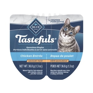Blue Buffalo Tastefuls Spoonless Célibataire Nourriture de chat humide Paté, Poulet 85g