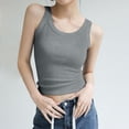 thumbnail image 1 of Women's Tanks & - Seamless Ribbed Camisole with Built-In Bra Support for Daily Layering and Casual Wear Soft Comfort Stretch Tank Top for All Seasons, 1 of 4