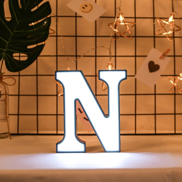 Agiferg Creative LED Letter Lights Night Light Plastic English Letters Light Lamp Decor